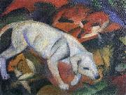 Franz Marc Drei Tiere painting